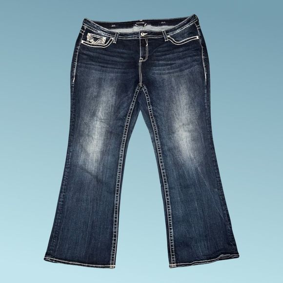 Plus Size Vigoss Bedazzled Dallas Bootcut Jeans Size 42x31 - Picture 1 of 5